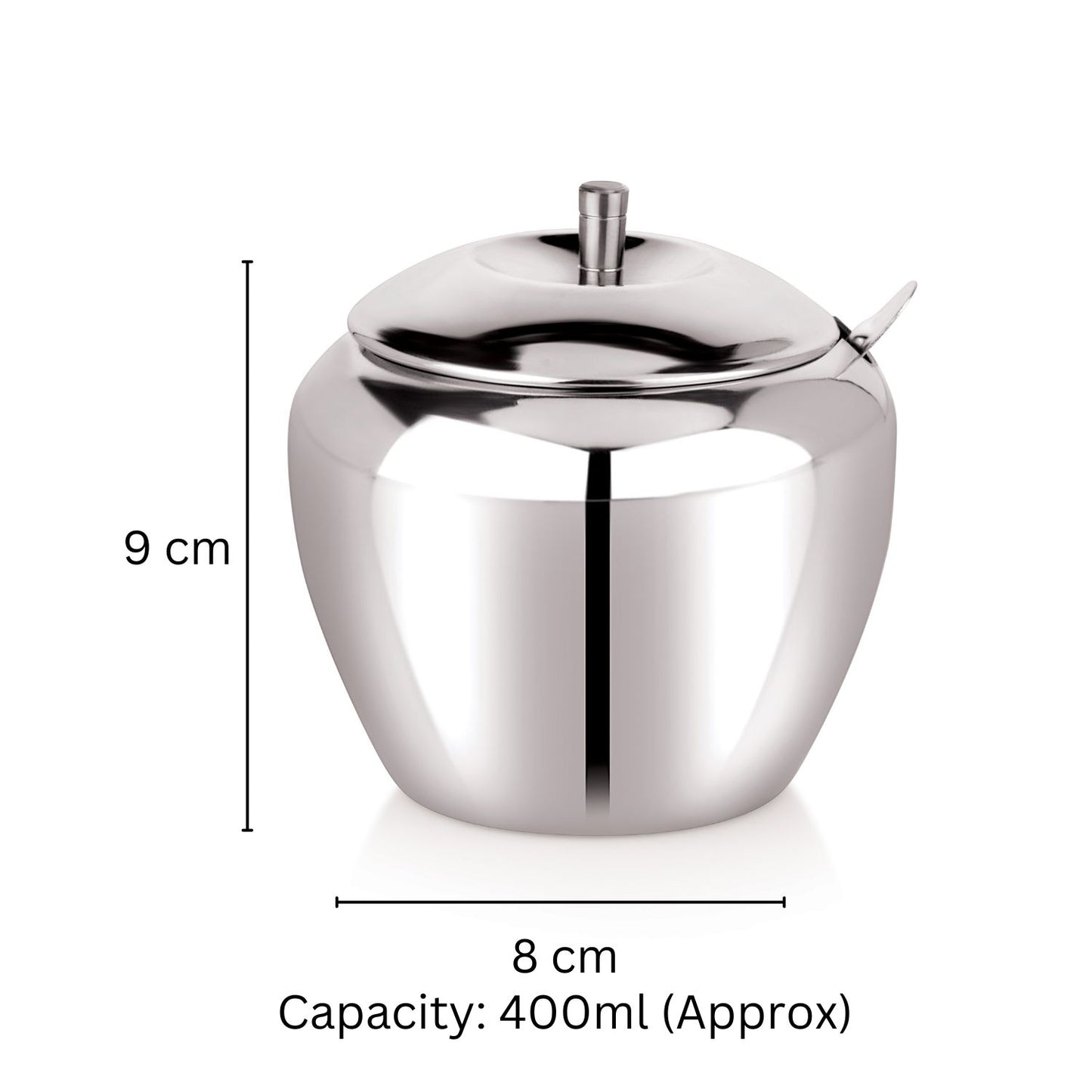 NATULIX Stainless Steel Apple Design Ghee Pot - 400ml