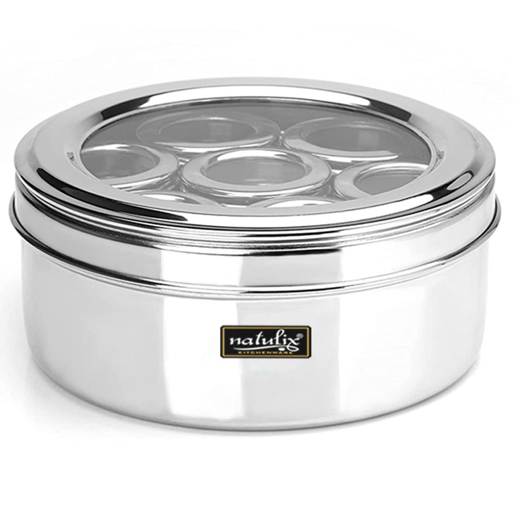 NATULIX 7 in 1 Stainless Steel Spice Box