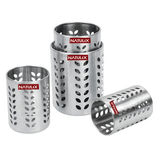 NATULIX Stainless Steel Cutley Holder Set of 4
